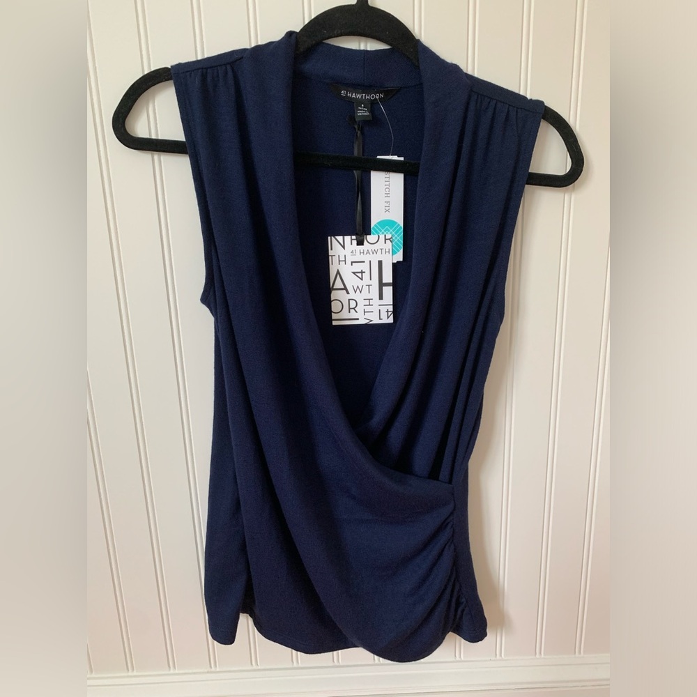 Beautiful 41 Hawthorn Benni Wrap Front Ruched Top NWT
